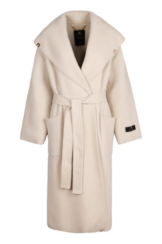 Oversize Belted Coat - Elisabetta Franchi - Modalova