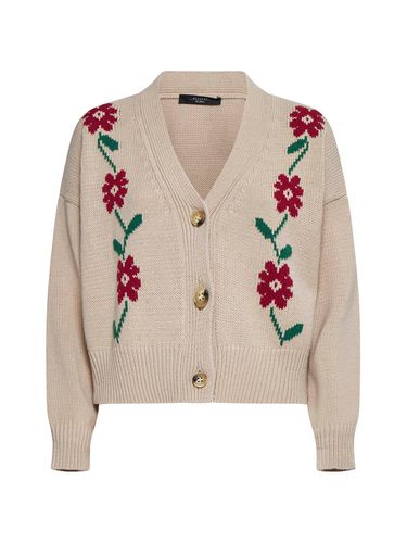 Floral Patterned V-neck Cardigan - Weekend Max Mara - Modalova