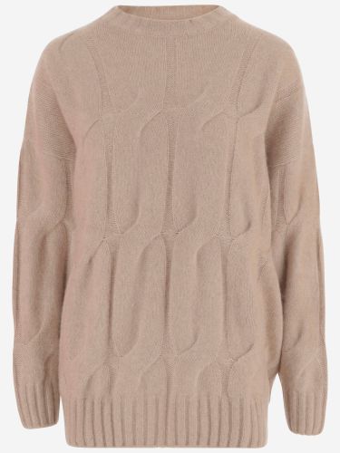Cashmere And Silk Cable Knit Sweater - Allude - Modalova