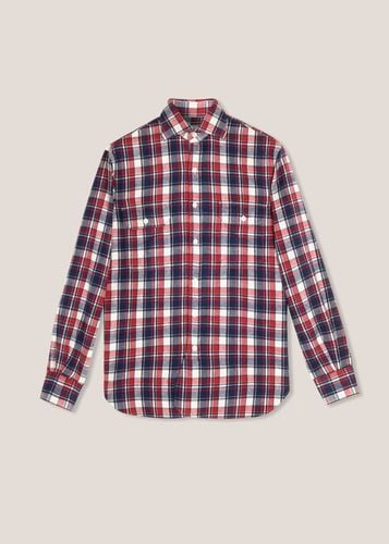 Aantero Red Flannel Checked Shirt - doppiaa - Modalova