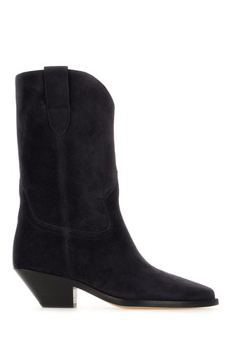 Black Suede Twist Boots - Isabel Marant - Modalova