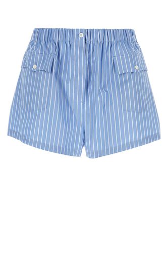 Prada Embroidered Poplin Shorts - Prada - Modalova