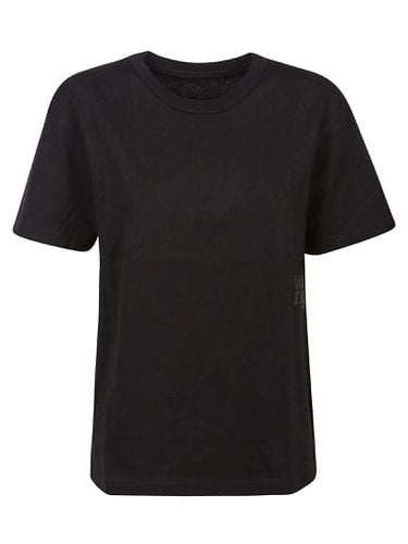 Puff Logo Bound Neck Essential T-shirt - Alexander Wang - Modalova