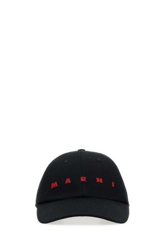 Marni Black Cotton Baseball Hat - Marni - Modalova