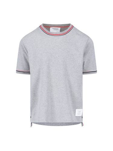 Thom Browne Tricolor Detail T-shirt - Thom Browne - Modalova