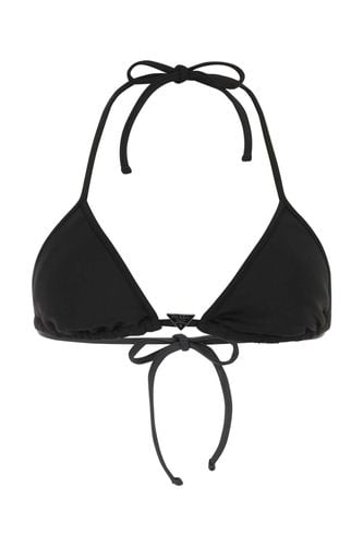 Black Stretch Re-nylon Bikini Top - Prada - Modalova