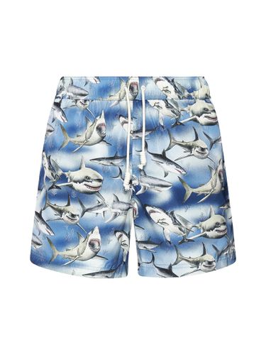 Palm Angels Sharks Swim Shorts - Palm Angels - Modalova