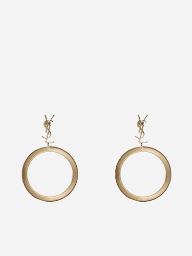 Cassandre Logo Circle Earrings - Saint Laurent - Modalova