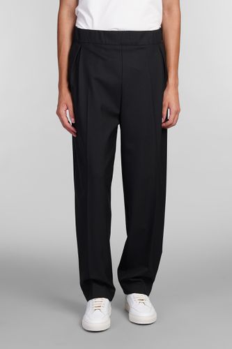 Laneus Pants In Black Wool - Laneus - Modalova