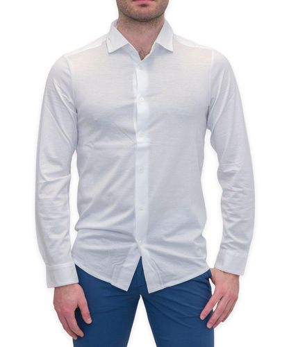 Curved Hem Buttoned Shirt - Emporio Armani - Modalova