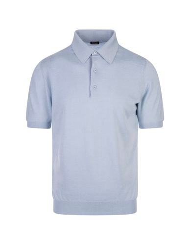 Sky Knitted Short-sleeved Polo Shirt - Kiton - Modalova