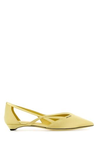 Pastel Yellow Satin Ballerinas - Prada - Modalova