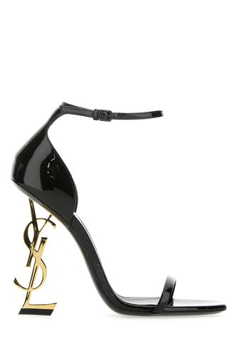 Black Leather Opyum 110 Sandals - Saint Laurent - Modalova