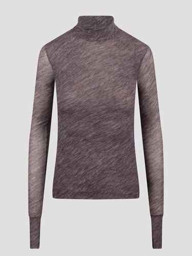 Stretch Tulle Printed Turtleneck Jumper - Philosophy di Lorenzo Serafini - Modalova