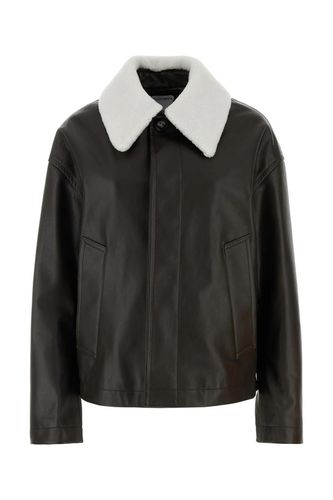 Dark Brown Leather Jacket - Bottega Veneta - Modalova