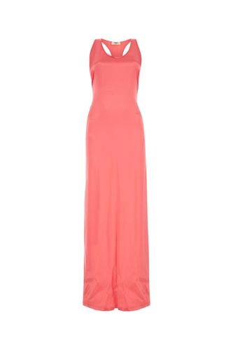 Fendi Pink Satin Long Dress - Fendi - Modalova