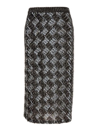 Skirt With All-over Sequins In Fabric Woman - Parosh - Modalova
