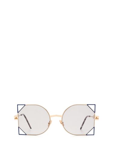 SO. YA Rania Shiny Gold Rose & Shiny Navy Sunglasses - SO.YA - Modalova