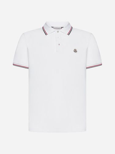 Logo-patch Cotton Polo Shirt - Moncler - Modalova