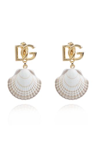 Dg Logo Lettering Earrings - Dolce & Gabbana - Modalova