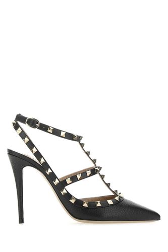 Black Leather Rockstud Pumps - Valentino Garavani - Modalova