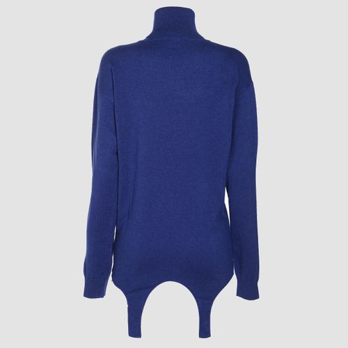 Saint Laurent Blue Wool Knitwear - Saint Laurent - Modalova