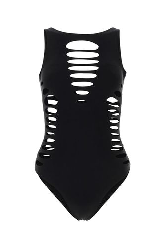 Black Stretch Nylon Swimsuit - Versace - Modalova
