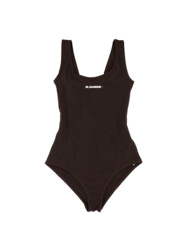 One Piece Swimsuit With Logo - Jil Sander - Modalova