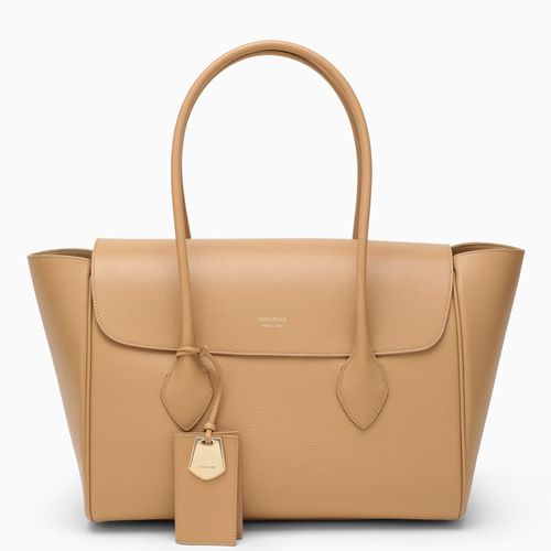 Camel-coloured Leather Tote Bag L - Ferragamo - Modalova