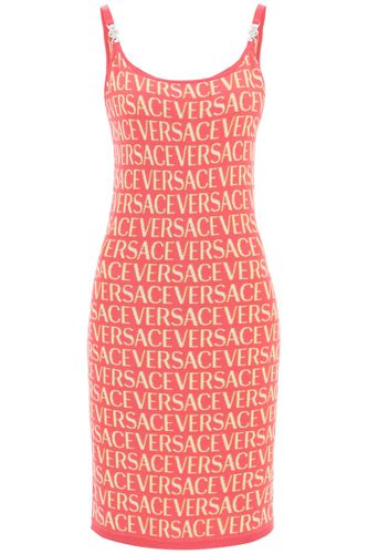 Versace Monogram Knit Mini Dress - Versace - Modalova