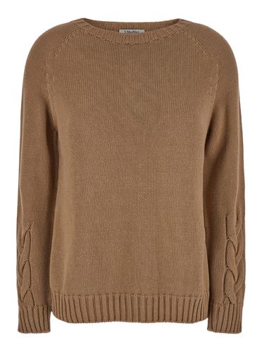 Harald Beige Cable-knit Sweater With U Neckline In Cotton Woman - 'S Max Mara - Modalova