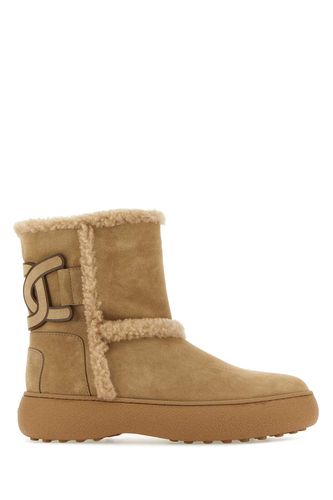 Tod's Cappuccino Suede Ankle Boots - Tod's - Modalova