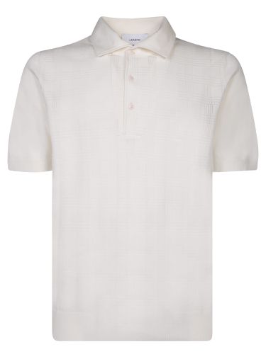 Lardini Check White Polo Shirt - Lardini - Modalova