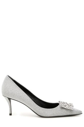 Flower Buckle Pointed Toe Pumps - Roger Vivier - Modalova