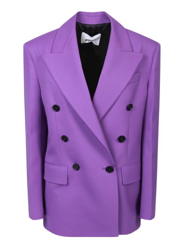 MSGM Purple Stretch Wool Blazer - MSGM - Modalova