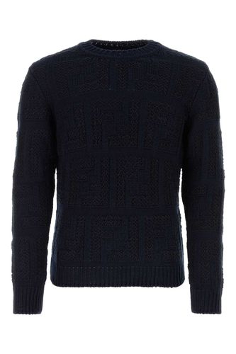 Fendi Blue Cotton Blend Sweater - Fendi - Modalova