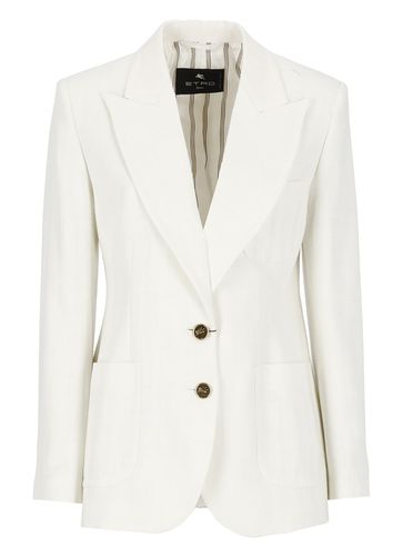 Etro Logoed Buttons Blazer - Etro - Modalova