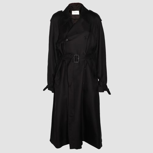 Saint Laurent Black Trench Coat - Saint Laurent - Modalova