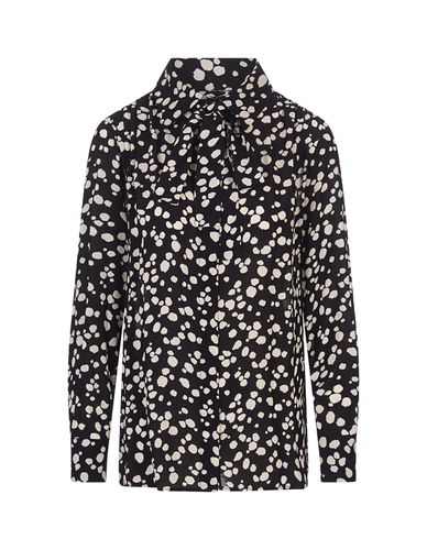 Satin Shirt With Polka Dot Print - MSGM - Modalova