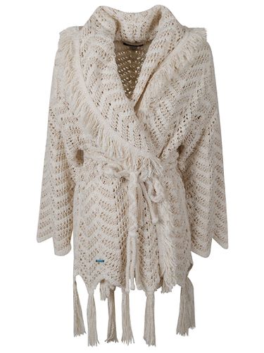 Belted Waist Fringed Edge Cardigan - Alanui - Modalova