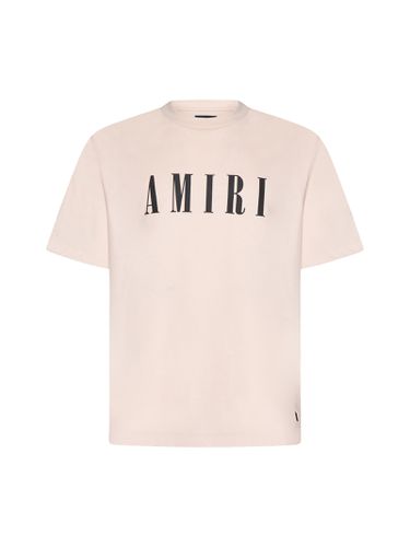 Pink Crew Neck T-shirt Iin Cotton Man - AMIRI - Modalova
