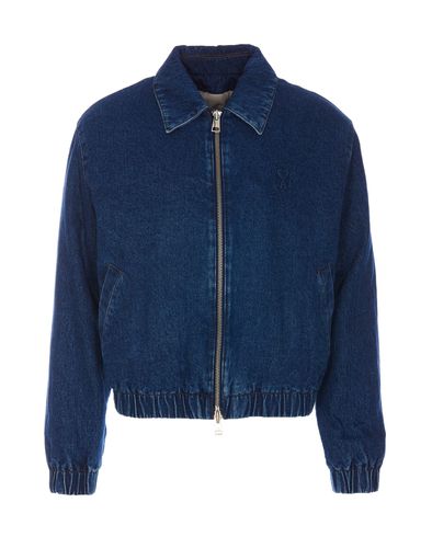 Ami De Coeur Denim Jacket - Ami Alexandre Mattiussi - Modalova