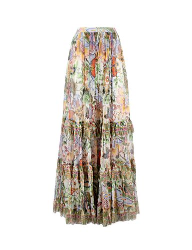 Etro Multicolour Silk Long Skirt - Etro - Modalova