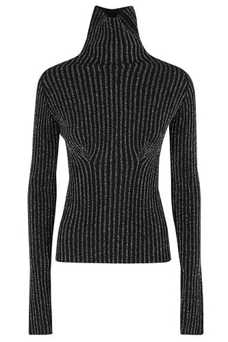 Des Phemmes Rib Lurex Turtleneck - Des Phemmes - Modalova