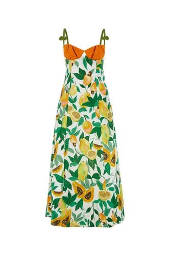 Printed Linen Papaya Salad Dress - Farm Rio - Modalova