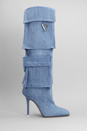 Sienna High Heels Boots In Cotton - The Attico - Modalova