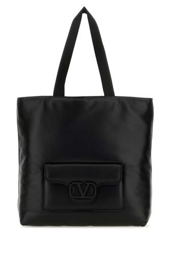 Black Nappa Leather Noir Shopping Bag - Valentino Garavani - Modalova