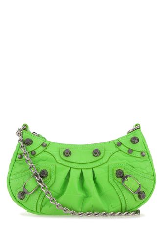 Fluo Green Leather Le Cagole Mini Handbag - Balenciaga - Modalova