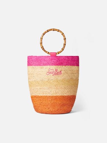 Raffia Bucket Bag With Bamboo Handles - MC2 Saint Barth - Modalova