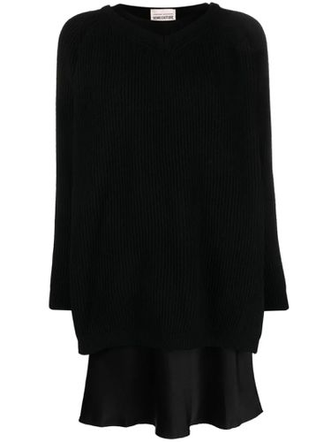 SEMICOUTURE Black Wool Blend Dress - SEMICOUTURE - Modalova